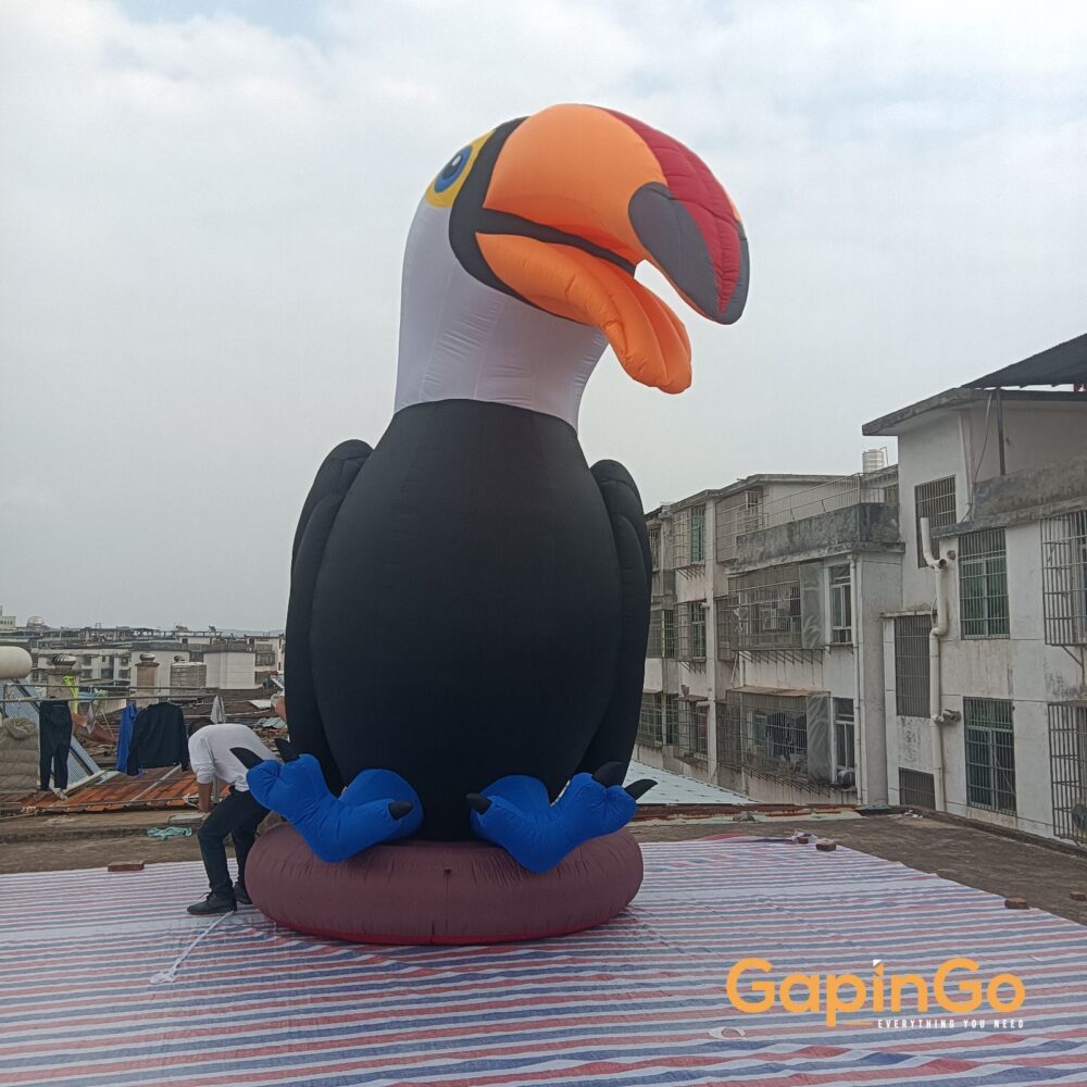 Inflatable Toucan Model Animal Mockup For Outdoor Advertising Or Zoo Decoration