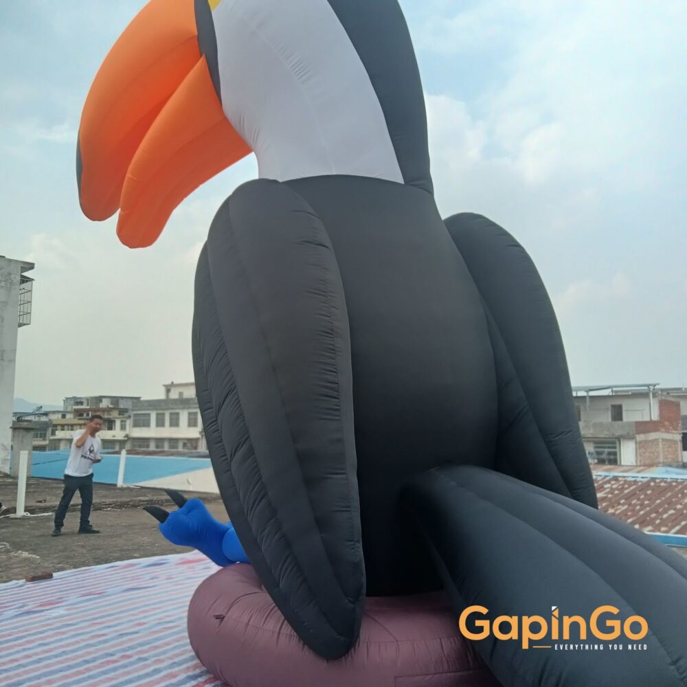 Inflatable Toucan Model Animal Mockup For Outdoor Advertising Or Zoo Decoration