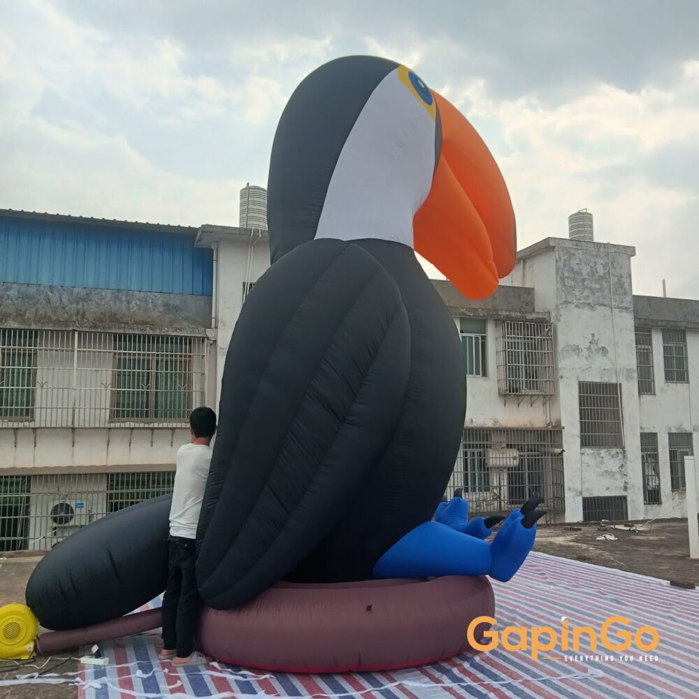 Inflatable Toucan Model Animal Mockup For Outdoor Advertising Or Zoo Decoration