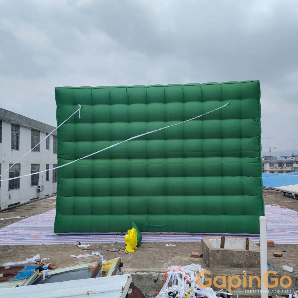 Double Layered Giant Green Inflatable Cube Tent For Wedding Party Large Marquee