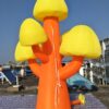 Inflatable Mushroom Tree Model Standing Plants with LED Lights for Party and Events Decoration