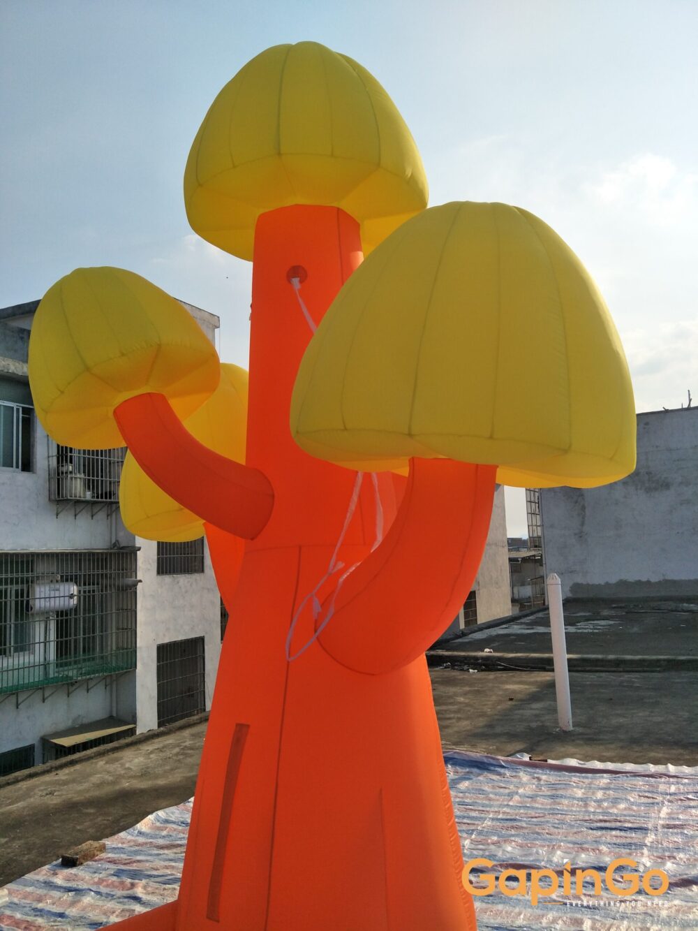 Inflatable Mushroom Tree Model Standing Plants with LED Lights for Party and Events Decoration