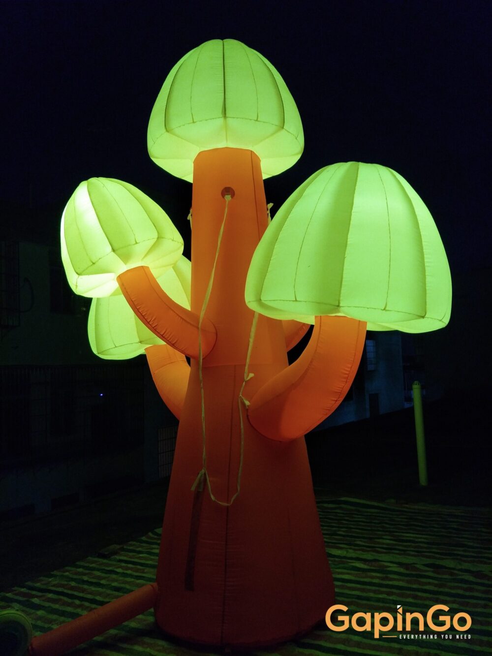 Inflatable Mushroom Tree Model Standing Plants with LED Lights for Party and Events Decoration