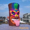 Outdoor Party Inflatable Tiki Statue Model 3D Tahitian Tree Stump