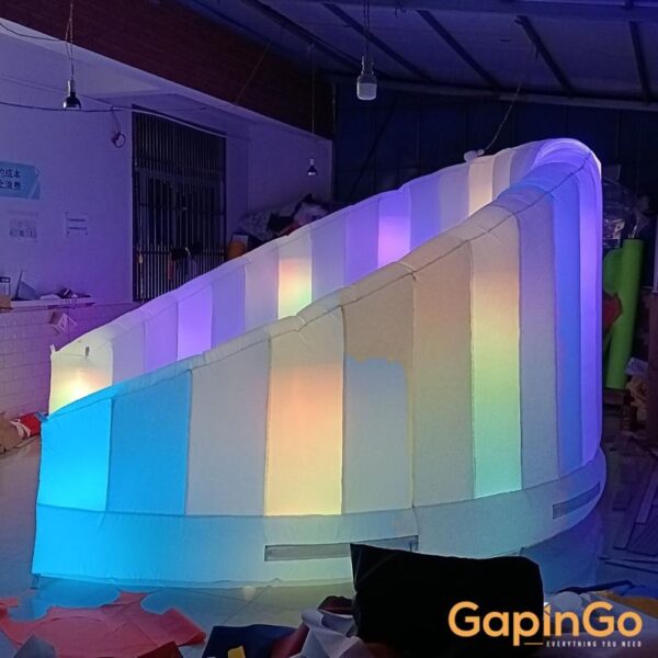 Giant Led Inflatable Photo Booth Backdrop Photo Shooting Exhibition Walls Curved