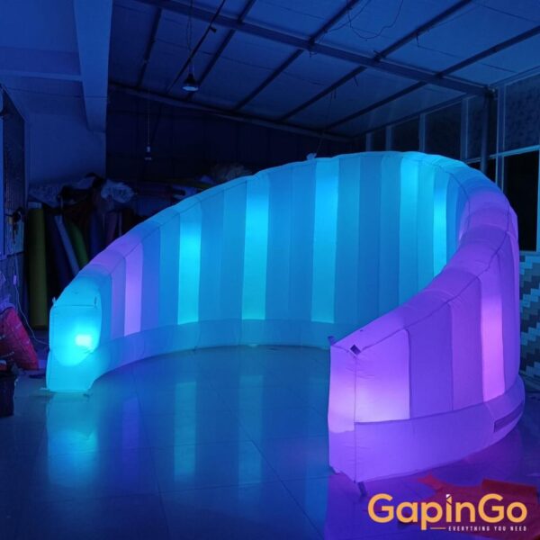 Giant Led Inflatable Photo Booth Backdrop Photo Shooting Exhibition Walls Curved