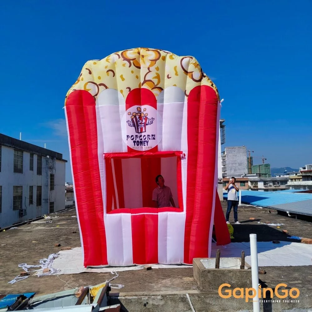 3mX3mX4m Inflatable Popcorn Tent Event Sales House Wth Free Air Blower Fast Ship