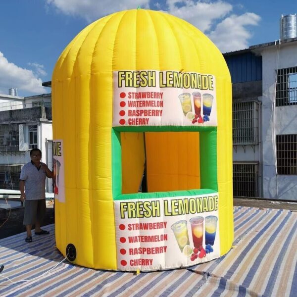 Elevate your outdoor retail experience with our Inflatable Portable Shop Beverage Stall. This boutique-style air-blown structure is designed for convenience and mobility. Set up shop anywhere and attract customers with this eye-catching and unique solution. The included air blower ensures quick and easy inflation, making it an ideal choice for on-the-go businesses, events, and pop-up shops. Stand out and make a statement with this portable and stylish beverage stall.