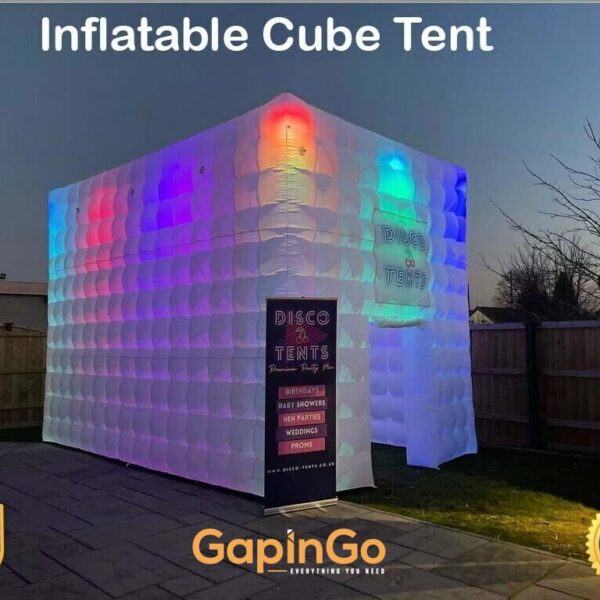 19.6ft Inflatable Cube Tent With Lights For Wedding Pub Party House For Outdoor