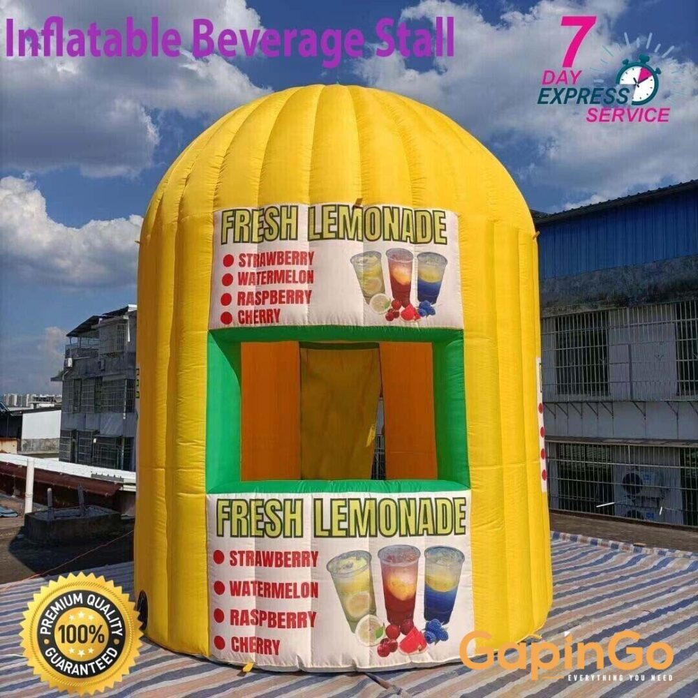 Elevate your outdoor retail experience with our Inflatable Portable Shop Beverage Stall. This boutique-style air-blown structure is designed for convenience and mobility. Set up shop anywhere and attract customers with this eye-catching and unique solution. The included air blower ensures quick and easy inflation, making it an ideal choice for on-the-go businesses, events, and pop-up shops. Stand out and make a statement with this portable and stylish beverage stall.