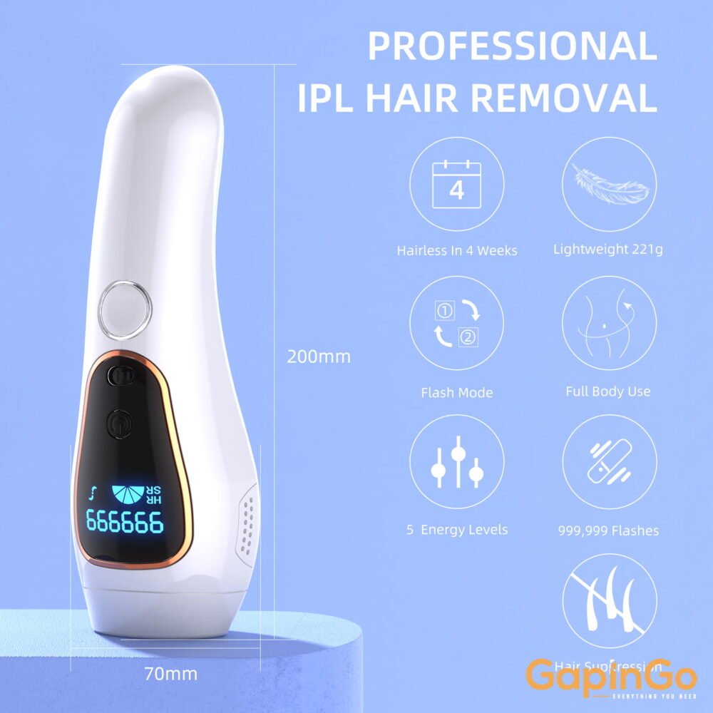 LUXLASE 3 in 1 Professional IPL Laser Hair Removal for Women Painless Hair Removal for Armpits, Bikini Line and Whole Body Use For Home Saloon Use