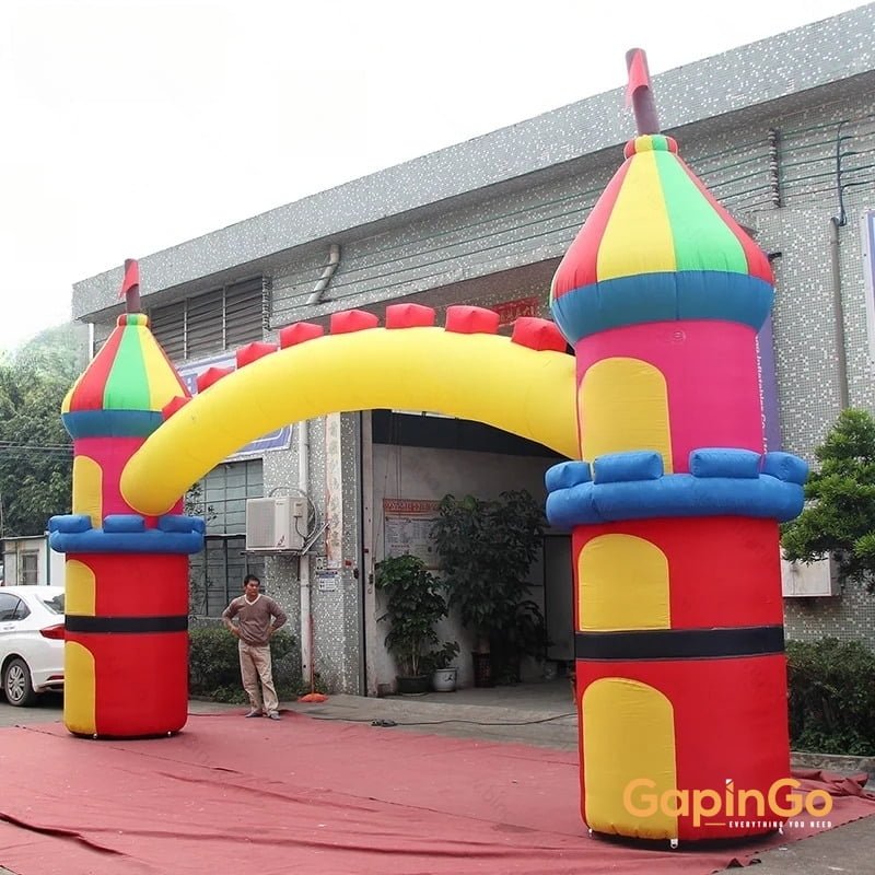 Inflatable Advertising Gate Tent / 8x4.6 Meters Inflatable Castle Arch for Event Decoration