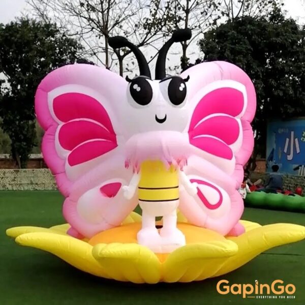 Customized 4x4x3.5 Meters Big Inflatable Butterfly Decorations Inflated Cartoon Toys for Party Event Home Decoration