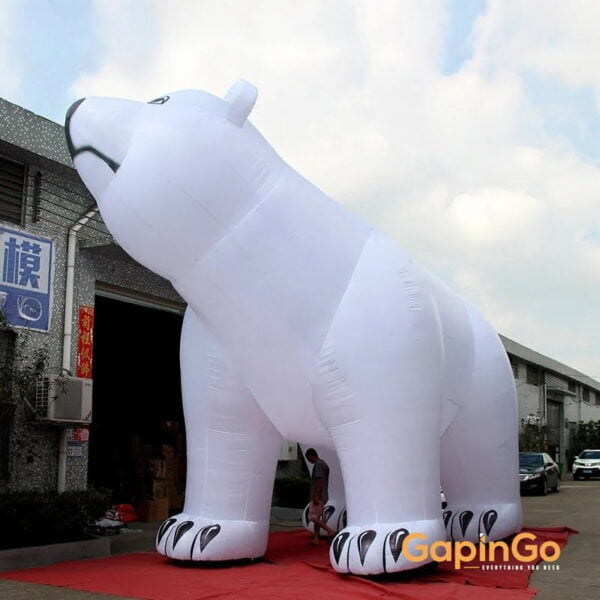 Inflatable Christmas Polar Bear Tent For Advertising Event Decoration Giant 6m/19.6ft High Big Air-blown White Bear Toys