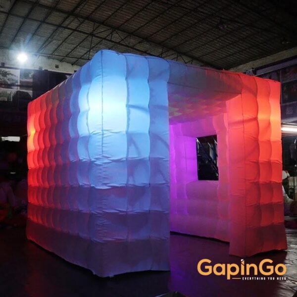 Inflatable Cube Event Tent With LED Lights For Sale