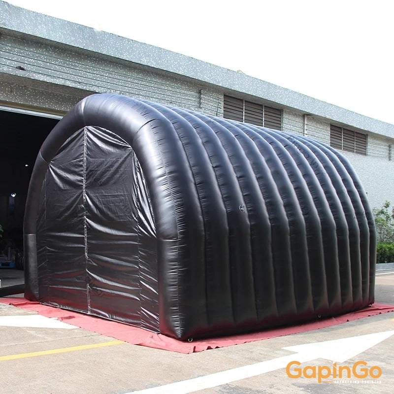 5x4.5x3.5 Meters Black Football Race Inflatable Tunnel Tent With Customized Logo Printing