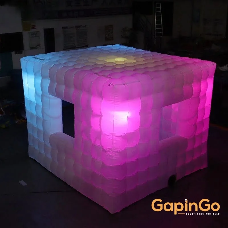 Inflatable Cube Event Tent With LED Lights For Sale