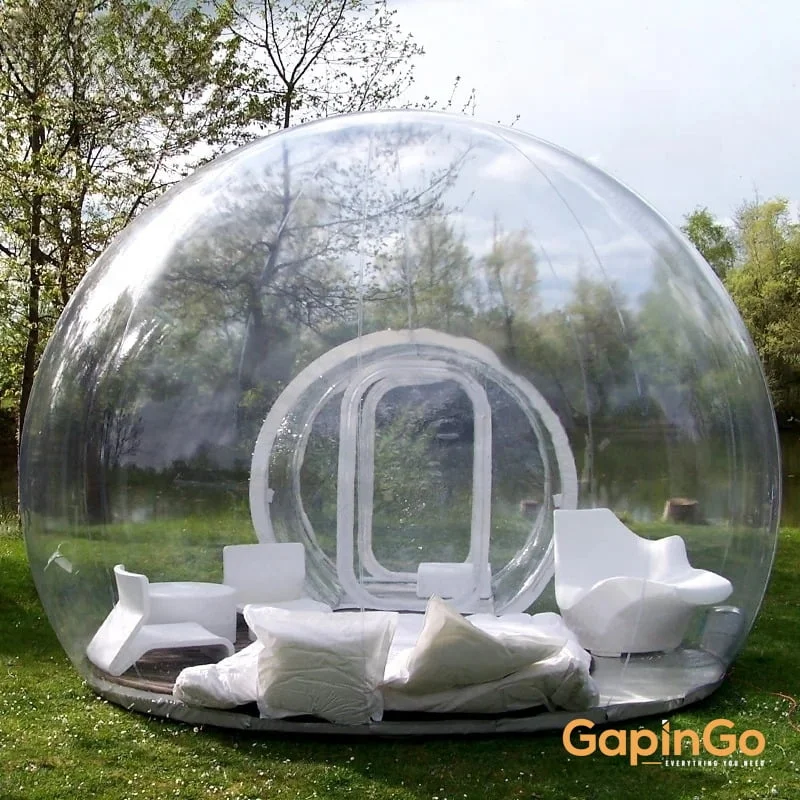 Inflatable Transparent Bubble Tent With Tunnel High Quality Outdoor Clear Dome Shelter For Camp