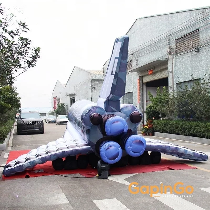 8x5.7x3.2m Giant Inflatable Airplane / Inflatable Airplane Decorations / Advertising Inflatable Aircraft -Toy