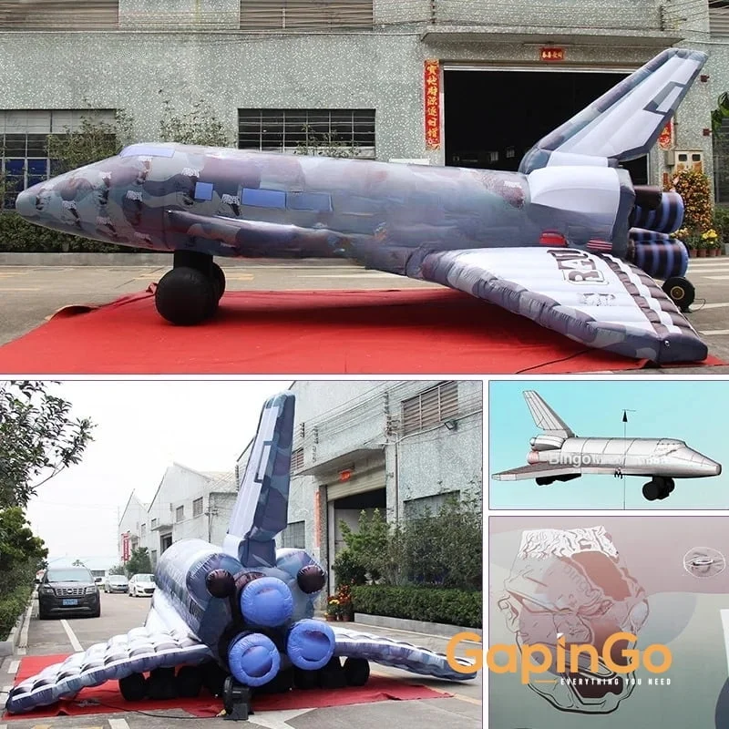 8x5.7x3.2m Giant Inflatable Airplane / Inflatable Airplane Decorations / Advertising Inflatable Aircraft -Toy