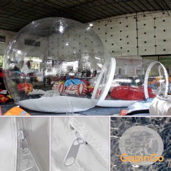 Inflatable Transparent Bubble Tent With Tunnel High Quality Outdoor Clear Dome Shelter For Camp