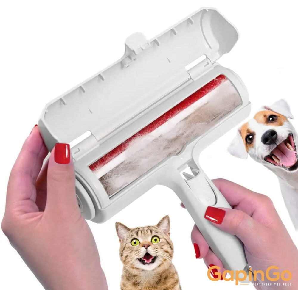 Pet Hair Remover Roller - Dog & Cat Fur Remover with Self-Cleaning Base - Efficient Animal Hair Removal Tool - Perfect for Furni