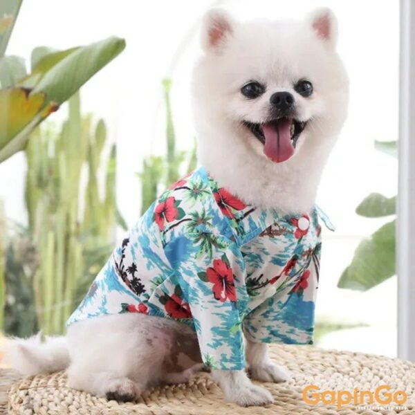 Hawaiian Style Dog Shirt Summer Pet Dog Clothes for Small Medium Dogs Puppy Clothing French Bulldog Pomeranian Pets Outfits