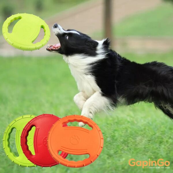 Pet Dog Flying Disc EVA Dog Training Ring with Double Handles Dog Flyer Toys for Outdoor Activity Toy