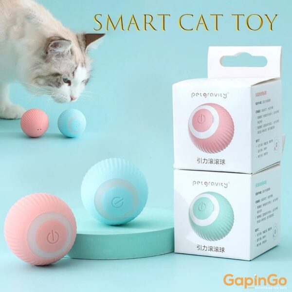 Training Self-moving Kitten Electric Cat Ball Toys Automatic Rolling Smart Cat Toys for Cats Toys for Indoor Interactive Playing