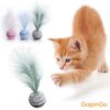 Cat Toy Ball Feather Funny Cat Toy Star Ball Plus Feather Foam Ball Throwing Toys Interactive Plush Toys Pet Supplies Katten Toy