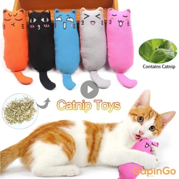 Catnip Toy Cat Grinding Toy Funny Interactive Plush Cat Toy Pet Kitten Chewing Toy Claws Thumb Bite Cat Mint For Cats Teeth Toy