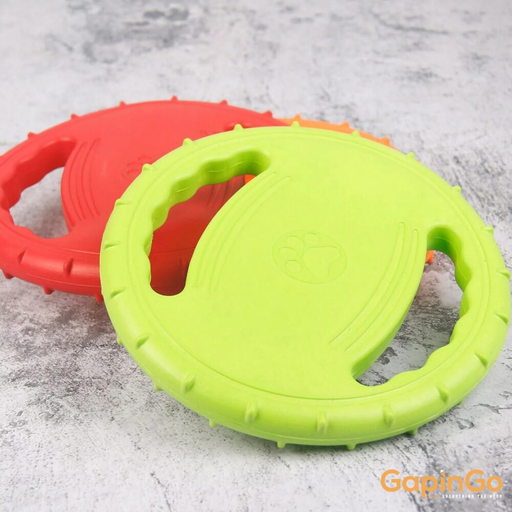 Pet Dog Flying Disc EVA Dog Training Ring with Double Handles Dog Flyer Toys for Outdoor Activity Toy