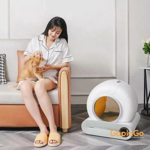 Automatic Smart Cat Litter Box Self Cleaning Fully Enclosed WI-FI Control Toilet Tray Pet Products