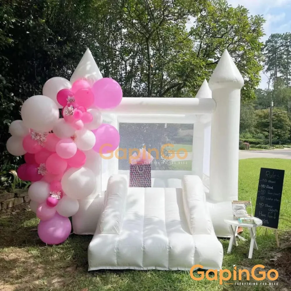 Children inflatable castle trampoline with slide Wedding party event birthday gift Children's playground kids toy Jumping bed